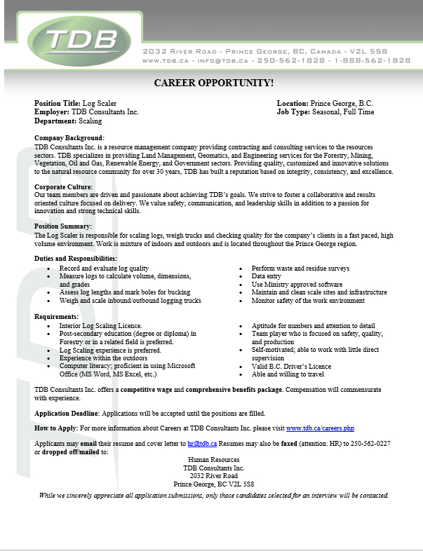 BC Hydro TDB Consultants Inc.